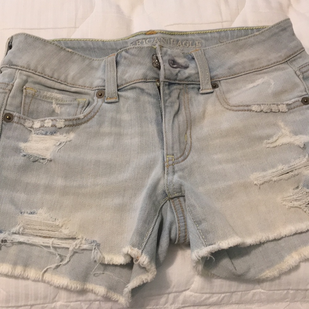Light blue American Eagle jean shorts